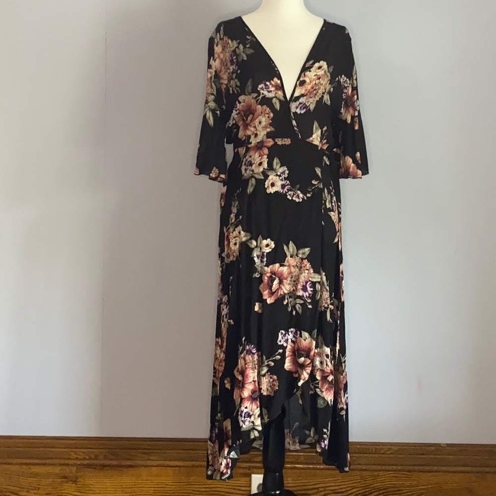 Floral wrap dress